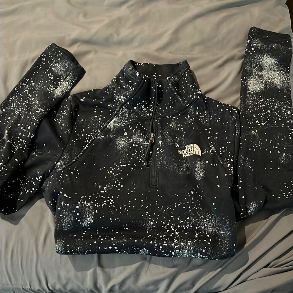 The North Face Black and White Speckled Pullover